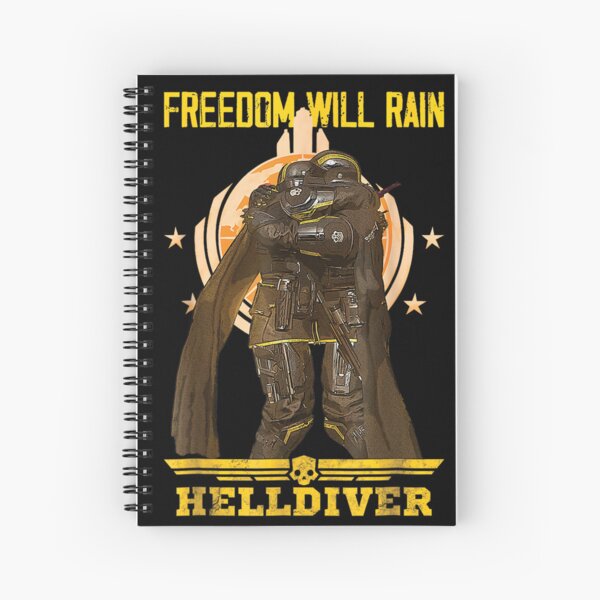 Item preview, Freedom Will Rain, Helldiver Liebhaber Retro Sci-Fi Battle T-Shirt designed and sold by AeSebacha.