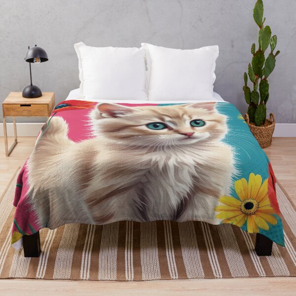 Item preview, kitten with colorful flowers,funny cat,Cat Lover,cute cat designed and sold by Expressions-Sel.