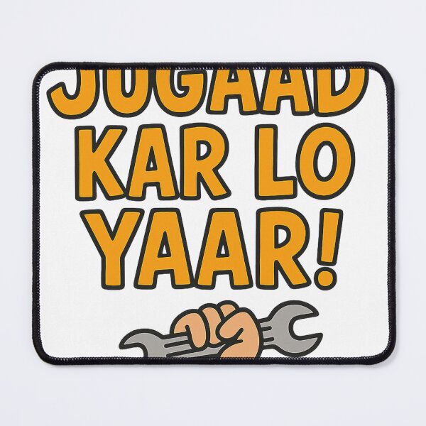 Item preview, Jugaad Kar Lo Yaar – Funny Desi Quote Design designed and sold by DivineInkByMayur.