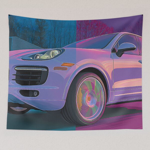 Item preview, Porsche Cayenne GTS Wall Art – Vibrant Pop Art Style designed and sold by AutoPopStudio.