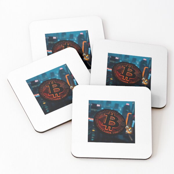 Item preview, Neon Bitcoin City – Crypto in the Future designed and sold by Aura-and-Ink.