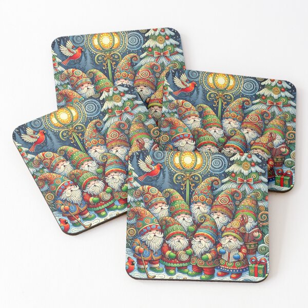 Item preview, Magical Gnome Choir - Festive Christmas Wonderland Art designed and sold by Yves Artico.