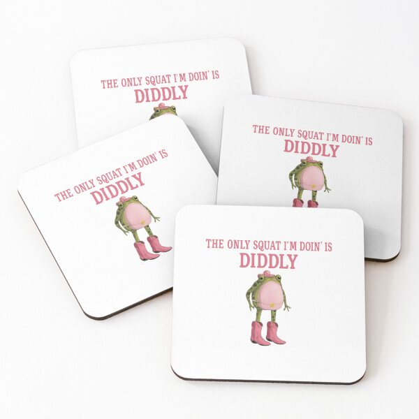 Item preview, The Only Squat I'm Doin' Is Diddly - Funny Cowboy Frog designed and sold by Span-Le.