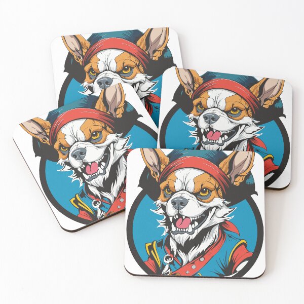 Item preview, ierce Canine Pirate Portrait designed and sold by rachata444.