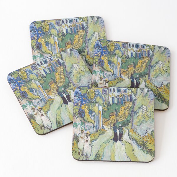 Item preview, Vincent van Gogh's Stairway at Auvers (1890) famous landscape painting designed and sold by Tamas Das.