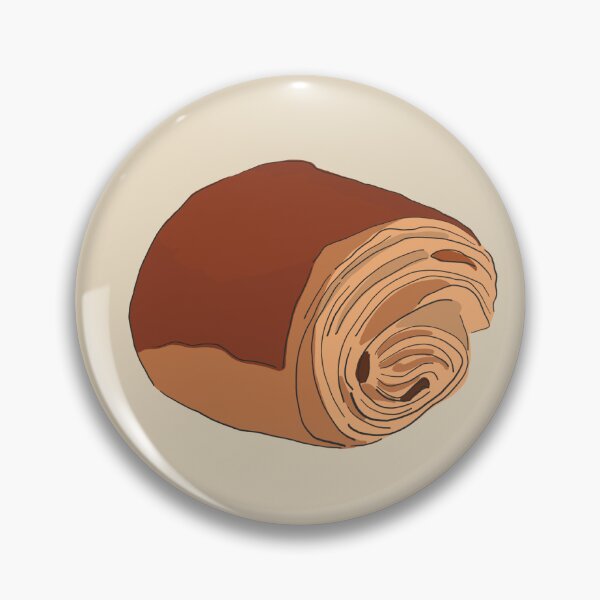 Item preview, Flaky Layers, Chocolate Dreams – Cute Pain au Chocolat Sticker designed and sold by cpop-studio.