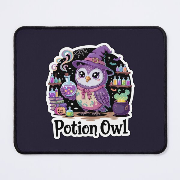 Item preview, Potion Owl – Cute Chibi Halloween Owl Potion Maker Sticker | Kawaii Witch Owl Art designed and sold by Nuist25.