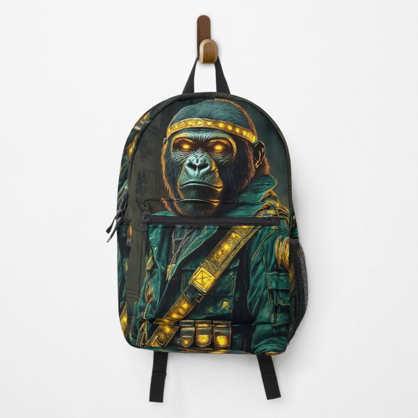 Item preview, Portrait Animal Gorilla Tribal Guardian Illuminated Golden Warrior Majestic Presence designed and sold by juniorcastros.