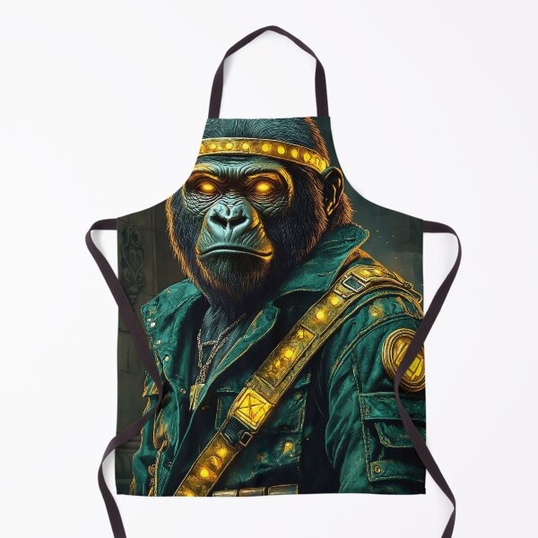 Item preview, Portrait Animal Gorilla Tribal Guardian Illuminated Golden Warrior Majestic Presence designed and sold by juniorcastros.