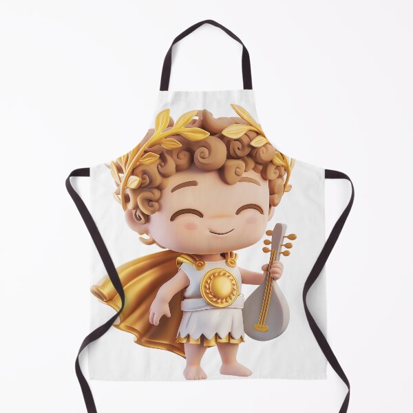 Item preview, Baby Apollo – Kawaii Greek Sun God with Golden Harp designed and sold by GoldenChiArt.