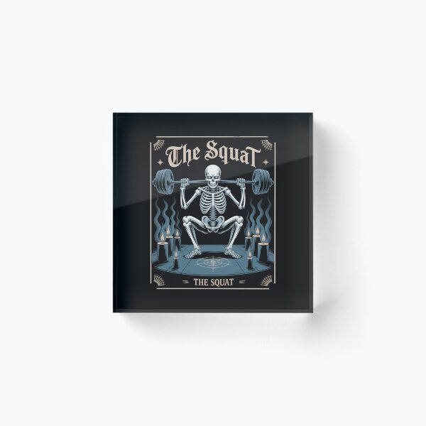 Item preview, The Squat – Gym Skeleton Tarot Card designed and sold by SignumShop.