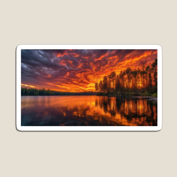 Item preview, Fiery Sunset Reflections designed and sold by Nataliartsmile.