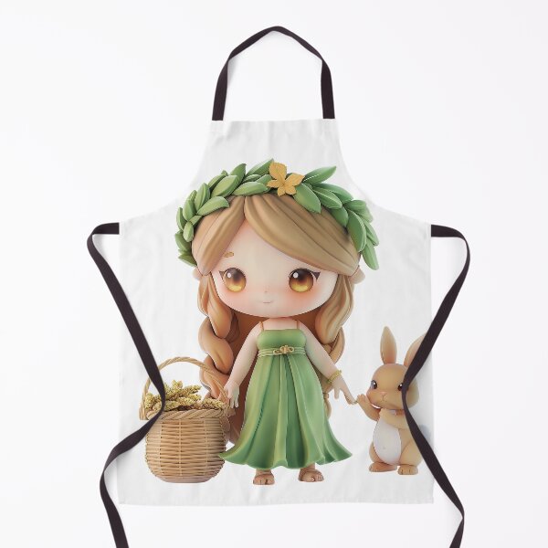 Item preview, Demeter Chibi – Greek Goddess of Earth, Wheat, and Spring designed and sold by GoldenChiArt.