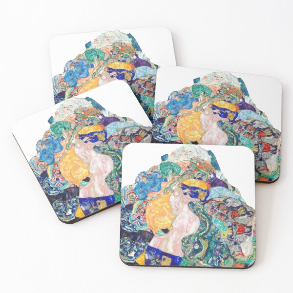 Item preview, Baby in Patterns – Klimt Sticker Edition designed and sold by EmeraldeaArt.