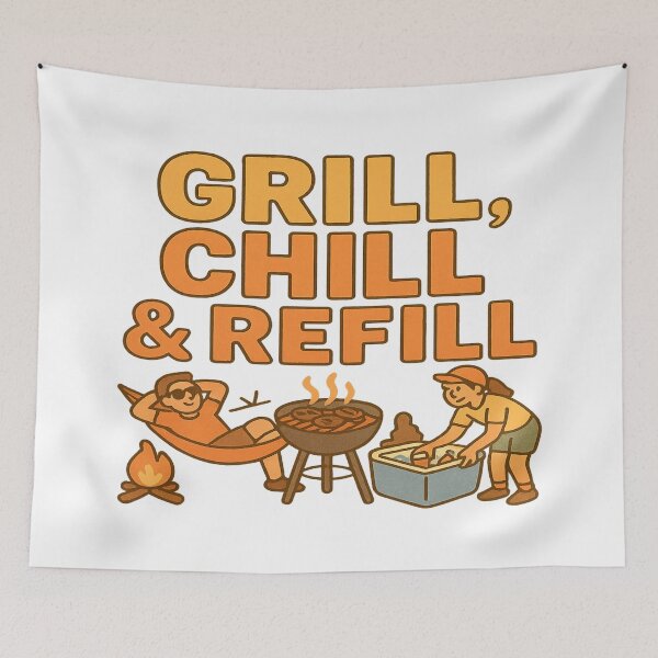 Item preview, Summer Camping- Grill, Chill, & Refill designed and sold by Rajasekar.