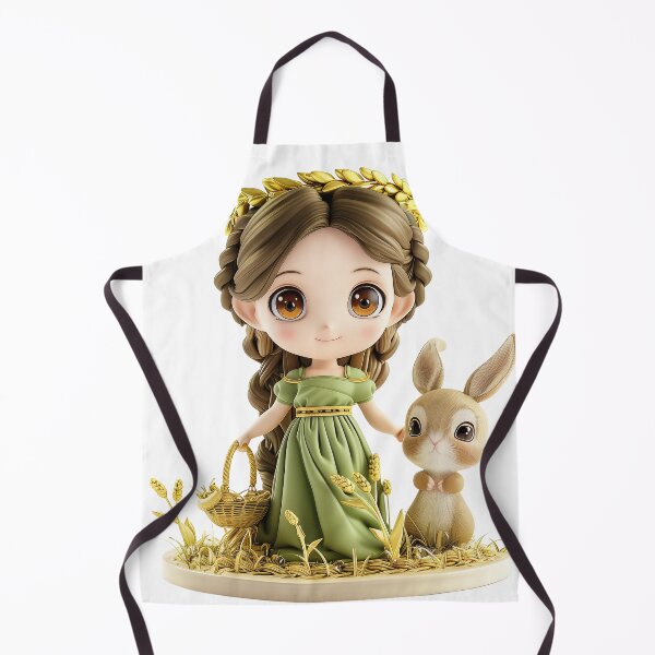 Item preview, Adorable Demeter – Greek Goddess of Nature in Chibi Style designed and sold by GoldenChiArt.