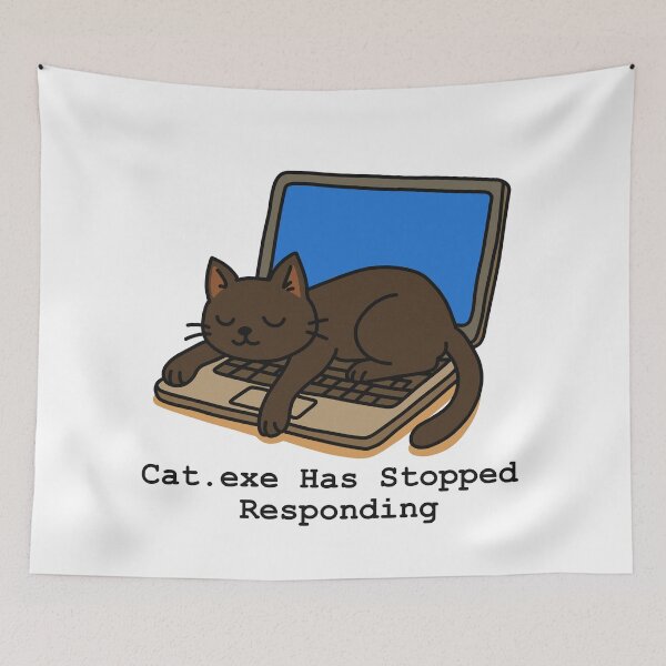 Item preview, Cat.exe Has Stopped Responding blue screen designed and sold by Code  Monkeys.