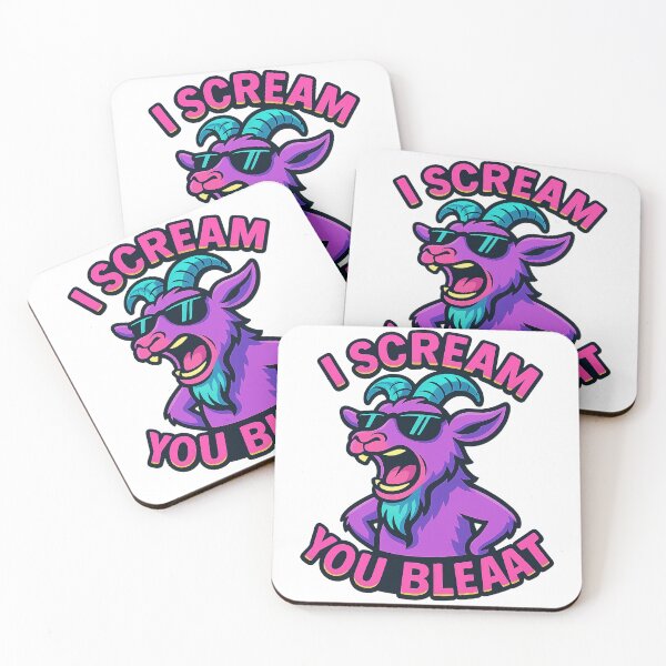 Item preview, Screaming Goat - I Scream, You Bleat Funny Animal Quote designed and sold by Domci.