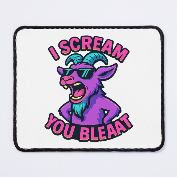 Item preview, Screaming Goat - I Scream, You Bleat Funny Animal Quote designed and sold by Domci.