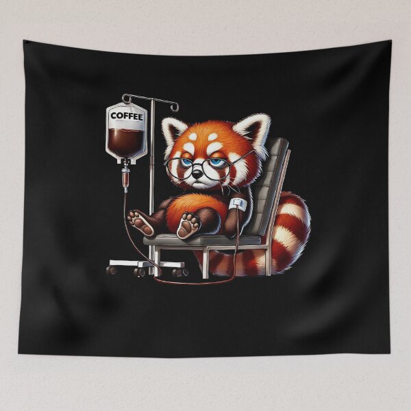 Item preview, Funny Red Panda IV Coffee Drink Animal Lover designed and sold by Kimberley King Art  King Art.
