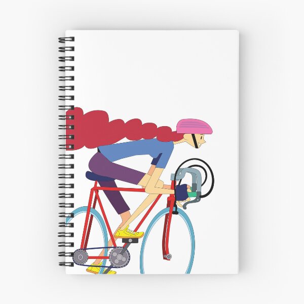 Item preview, red-haired girl runner on a bike tour designed and sold by duxpavlic.