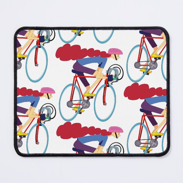 Item preview, red-haired girl runner on a bike tour designed and sold by duxpavlic.