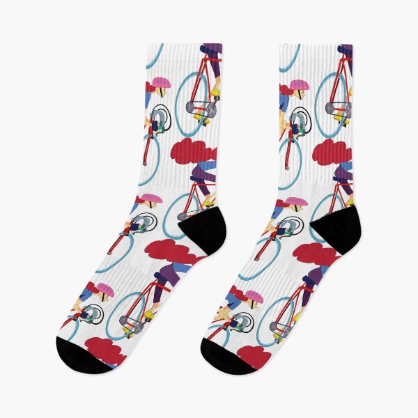 Item preview, red-haired girl runner on a bike tour designed and sold by duxpavlic.