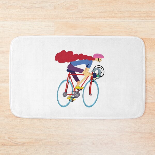 Item preview, red-haired girl runner on a bike tour designed and sold by duxpavlic.