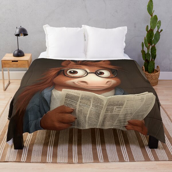 Item preview, Animal Gentle Horse Reads Newspaper Toilet Moment Warm Light designed and sold by earlobejerk.