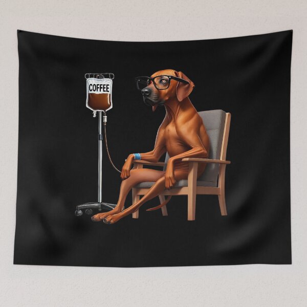 Item preview, Funny Rhodesian Ridgeback Coffee Drink Dog Lover designed and sold by Kimberley King Art  King Art.