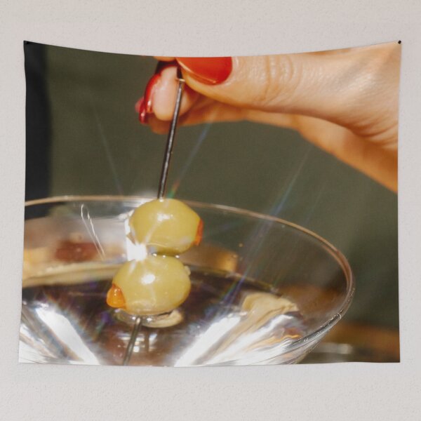 Item preview, Glam Martini Glass with Olives Photography designed and sold by MurellosArt.
