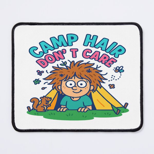 Item preview, Camp Hair Chaos – Summer Camping Adventure Vibes designed and sold by Rajasekar.