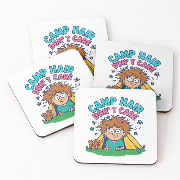 Item preview, Camp Hair Chaos – Summer Camping Adventure Vibes designed and sold by Rajasekar.