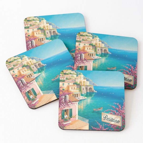 Item preview, Vintage Painting of Positano Italy designed and sold by Tamas Das.