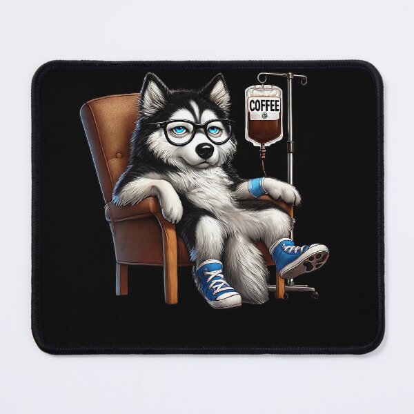 Item preview, Funny Siberian Husky Coffee Drink Dog Lover Dad Mom designed and sold by Kimberley King Art King Art.