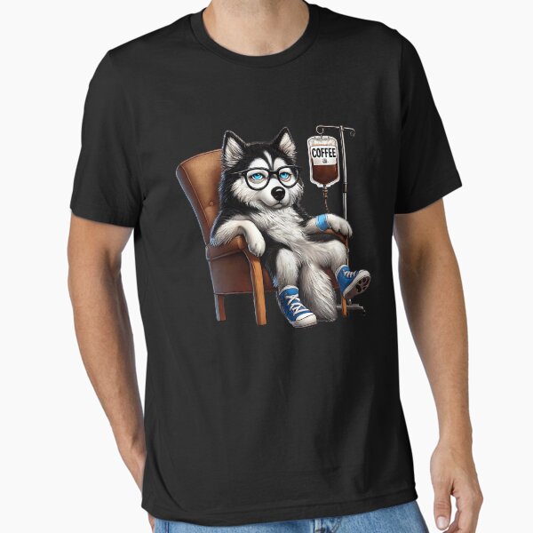 Item preview, Funny Siberian Husky Coffee Drink Dog Lover Dad Mom designed and sold by Kimberley King Art  King Art.
