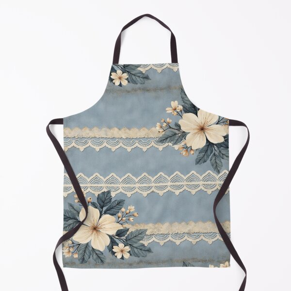 Item preview, Vintage Denim Floral Pattern designed and sold by Wordsmith-Wear.