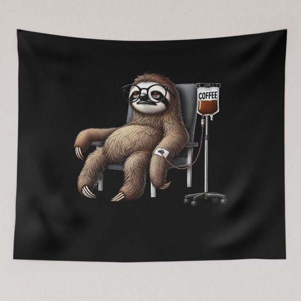Item preview, Funny Sloth IV Coffee Drink Animal Lover designed and sold by Kimberley King Art  King Art.