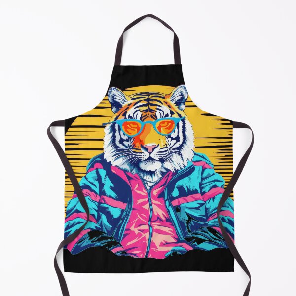 Artikelvorschau, Sunset Synthwave Tiger with Neon Glasses Retro 80s Artwork entworfen und verkauft von Daagath.