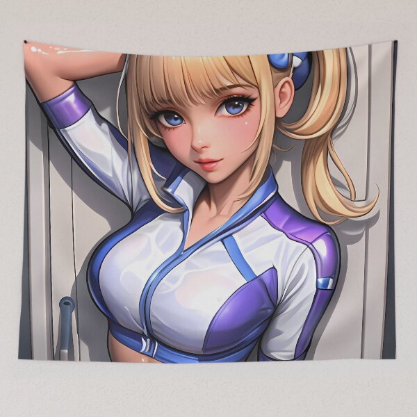 Item preview, Ais Wallenstein DanMachi Anime Bathroom Knight-Maiden Portrait designed and sold by juniorcastros.