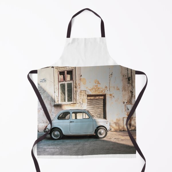 Item preview, Vintage Fiat 500 in Front of Weathered Mediterranean Wall designed and sold by MaverickCZ.