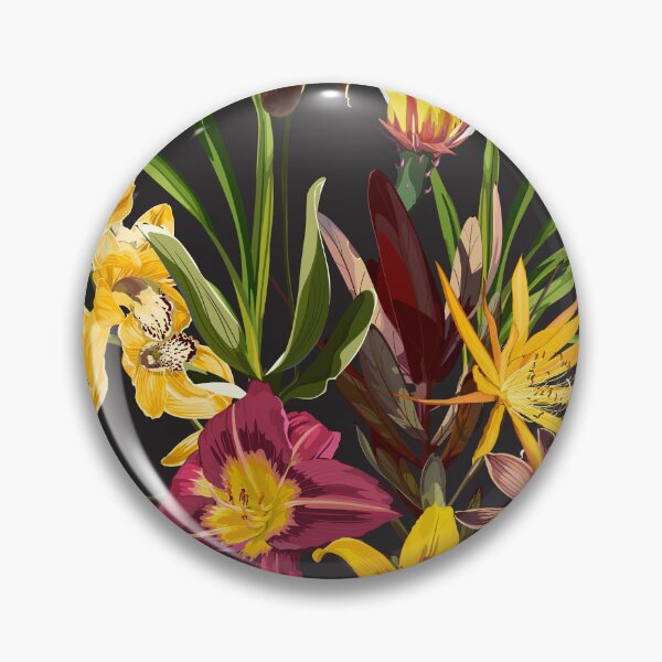 Item preview, Seamless Pattern. Tropical flowers. Magical lily, orchids, plumeria flowers. Realistic vector image. Print for all types of surfaces. Trendy print. designed and sold by MatyKotiv.