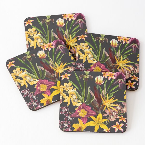 Item preview, Seamless Pattern. Tropical flowers. Magical lily, orchids, plumeria flowers. Realistic vector image. Print for all types of surfaces. Trendy print. designed and sold by MatyKotiv.