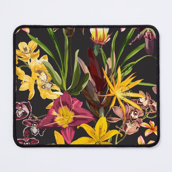 Item preview, Seamless Pattern. Tropical flowers. Magical lily, orchids, plumeria flowers. Realistic vector image. Print for all types of surfaces. Trendy print. designed and sold by MatyKotiv.