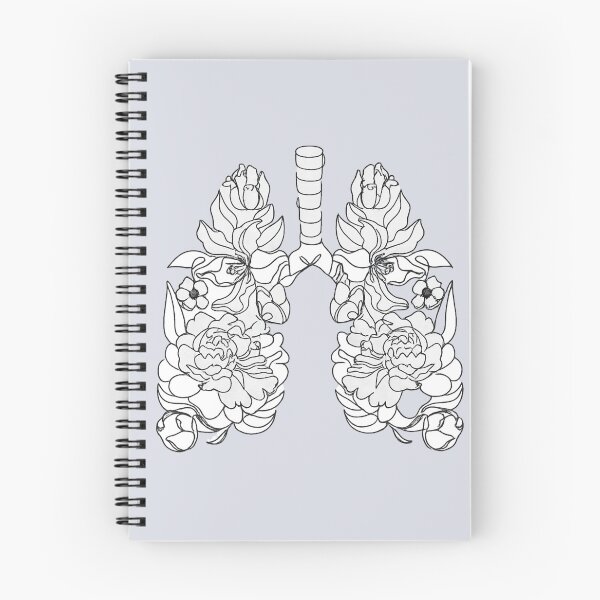 Item preview, Floral Lungs Botanical Line Art – Breathe in Nature designed and sold by Broken Minimalister.