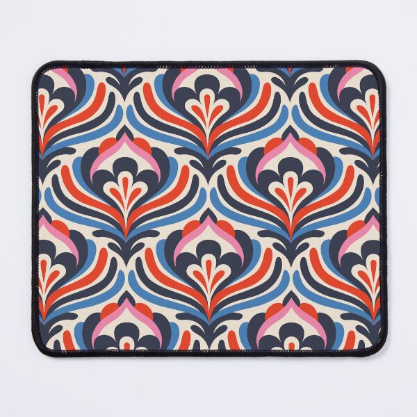 Item preview, Abstract Vintage Blossoms Blue / Red (3473 A) designed and sold by RouCouCou.