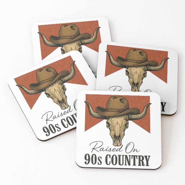 Item preview, Raised on 90s Country Skull Cowboy Hat Design designed and sold by Sonchai Paladsai.