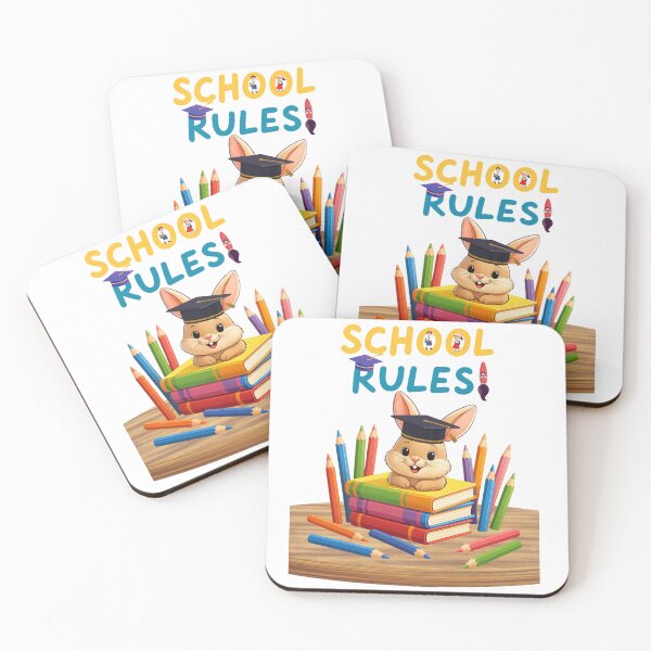 Item preview, School Rules Bunny designed and sold by Quirk & Calm Studio.