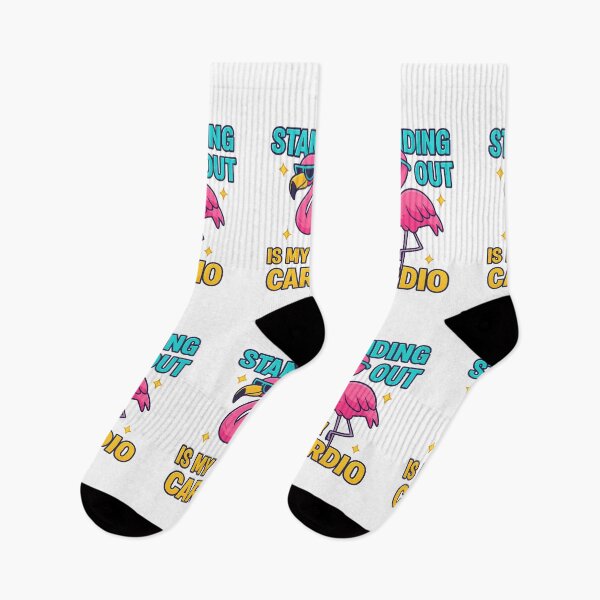 Item preview, Fabulous Flamingo – Standing Out Is My Cardio Funny Quote designed and sold by Domci.