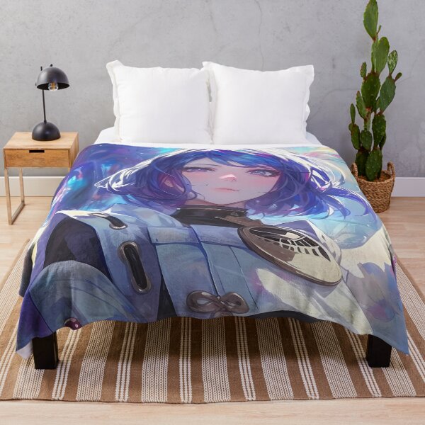 Artikelvorschau, Kujou Sara Genshin Blaues Haar Engel Anime Mädchen Flügel Buntglas Heitere Schönheit entworfen und verkauft von earlobejerk.